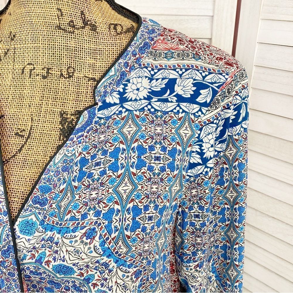 Sanctuary Multi Patchwork Print Button Front‎ Blo… - image 5